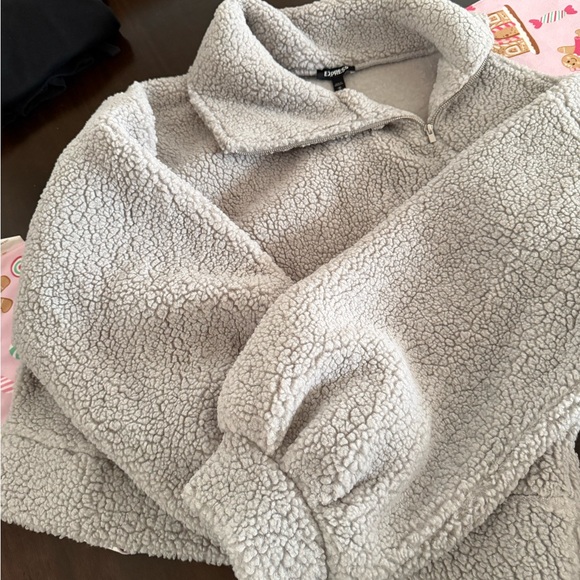 Express Light peach Teddy Jacket - Picture 3 of 6